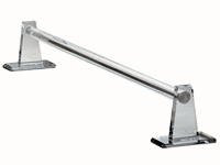 Mirart 24&quot; Long 1&quot; Dia. Acrylic Mirror Towel Bar with Self-Stick Back Plate  | BE424MSS