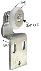 C.R. Laurence CRL 3/4&quot; Nylon Front Wardrobe Roller | N6516