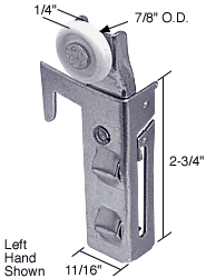 C.R. Laurence CRL 7/8&quot; Nylon Bi-Pass Wardrobe Roller for Acme - Set | N6548