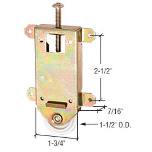 C.R. Laurence CRL 1-1/2&quot; Flat Nylon Mirror Wardrobe Door Roller for Contractors Mirror | N6963