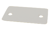 C.R. Laurence CRL Brushed Stainless Anodized End Cap for NH2 Wide &quot;U&quot; Channel for 3/8&quot; or 1/2&quot; Glass | NHECBSA