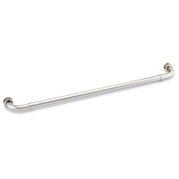 Opus I 24&quot; Cuttable Single-Sided Towel Bar with Rosettes - Polished Nickel | S124SNGTBPN