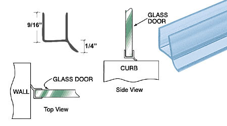 CRL Dual Durometer PVC Seal and Wipe for 1/2&quot; Glass | P120WS | P120WS
