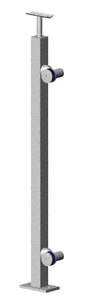 C.R. Laurence CRL 42&quot; Brushed Stainless P1 Series End Post Railing Kit | P142EBS
