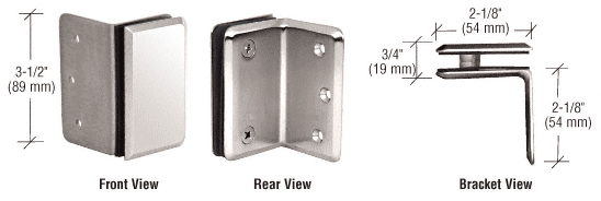 CRL Polished Nickel Prima Series Wall Mount Bracket  | P190SPN