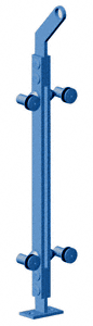 C.R. Laurence CRL 42&quot; Custom Finish P2 Series 180 Degree Center Post Railing Kit | P242CC