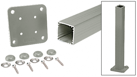 C.R. Laurence CRL 200, 300, 350, &amp; 400 Series Agate Gray 48&quot; Surface Mount Post Kit | P48KAGY