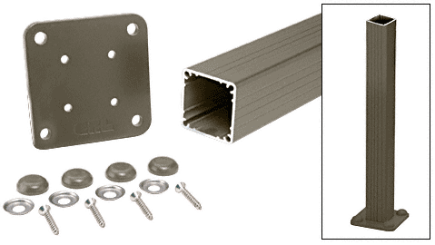C.R. Laurence CRL 200, 300, 350, &amp; 400 Series Beige Gray 48&quot; Surface Mount Post Kit | P48KBGY