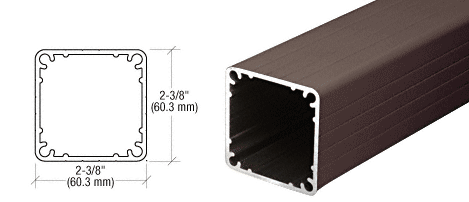 C.R. Laurence CRL 200, 300,  350, &amp; 400 Series Matte Bronze 42&quot; Post Only | P42BRZ