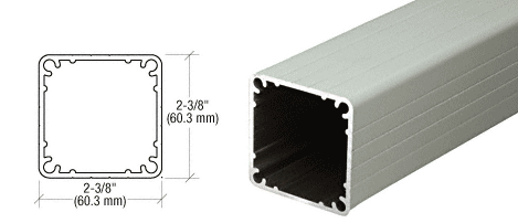 C.R. Laurence CRL 200, 300, 350, and 400 Series Agate Gray 48&quot; Long 2-3/8” Square Post | P48AGY