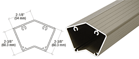 C.R. Laurence CRL 200, 300, 350, and 400 Series Beige Gray 36&quot; Long 135 Degree Post | P536BGY