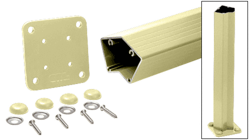 C.R. Laurence CRL Chromate (Unfinished) 200, 300, 350, and 400 Series 36&quot; Long 135 Degree Surface Mount Post Kit | P536KCRM