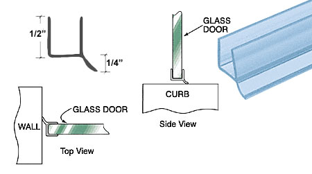 C.R. Laurence CRL Dual Durometer PVC Seal and Wipe for 5/16&quot; Glass - 31 in long | P770WS2