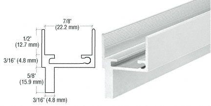 C.R. Laurence CRL 7/8&quot; Clear Anodized Insulating Glass Offset Patio Door Adapter - 12ft Long | PA300A
