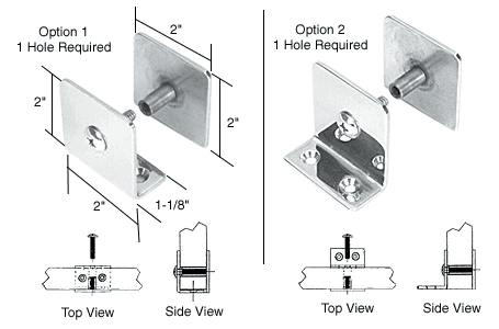 C.R. Laurence CRL Polished Stainless Finish Bullet Resistant Protective Barrier System U-Clamp | PB001PS