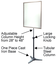 SEEALL 16&quot; x 24&quot;  Pedestal Mount Acrylic Flat Mirror | PEDPLX1624F