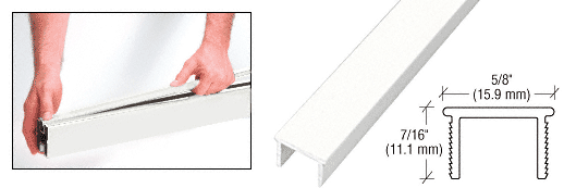 C.R. Laurence CRL 60&quot; Sky White Glass Barrier Post Filler | PF60W