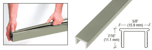 C.R. Laurence CRL 72&quot; Beige Gray Glass Barrier Post Filler | PF72BGY