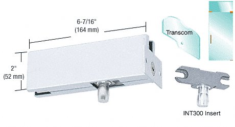 C.R. Laurence CRL Aluminum Finish Wall Mounted Transom Patch with INT300 Insert | PH34A