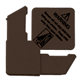 C.R. Laurence CRL 5/16&quot; Bronze Square Cut With Lift Tab Plastic Screen Frame Corner With Warning - 100 Pack  | PL4BRZ