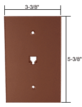 C.R. Laurence CRL Telephone Jack Acrylic Mirror Plate - Bronze | PMP115BRZ