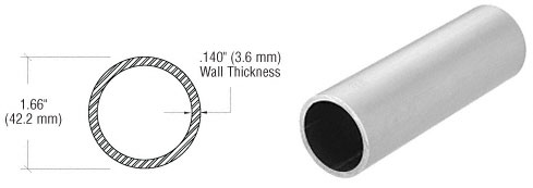 C.R. Laurence CRL Brushed Stainless 1-1/4&quot; Schedule 40 Pipe Rail Tubing-20 Ft | PR12BS20