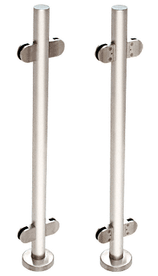 C.R. Laurence CRL Polished Stainless Steel Schedule 40 Center Post Rail for Use with Glass Infill Panels | PR1540CPS