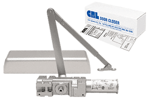 C.R. Laurence CRL PR92 Aluminum Finish Adjustable Spring Power Size 1-6 Delayed Action Cast Iron Surface Mount Door Closer | PR92DAA