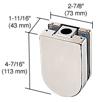 C.R. Laurence CRL PTH Series Polished Stainless Top Door Patch Fitting | PTH22PS