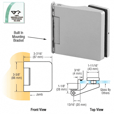 CRL Sofia Free Swinging Interior Door Hinge | PTH353SA