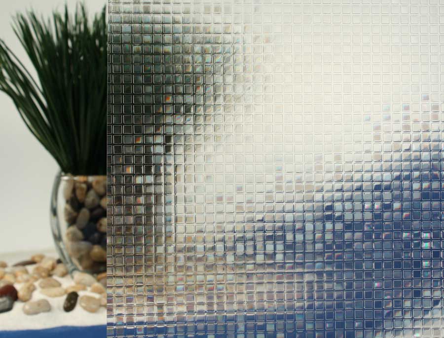 Clear Mini Mosaic Cut Glass Static Cling Window Film, 35&quot; Wide x 9 ft | REM08701735009