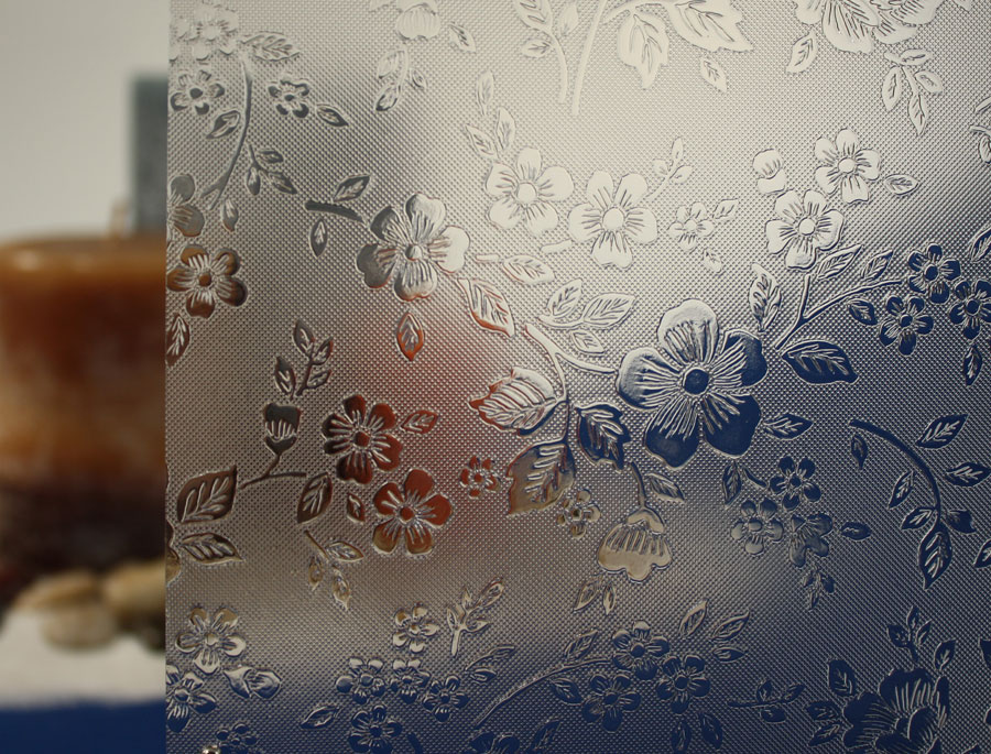 Clear Etched Flowers Static Cling Window Film, 36&quot; Wide x 9 ft | REM08710236009