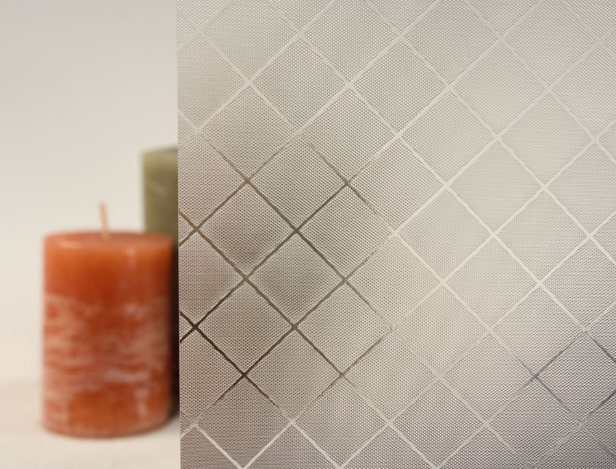 Clear Etched Squares Static Cling Window Film, 36&quot; Wide x 50 ft | REM08711736050