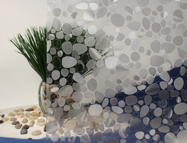 Pebbles Cut Glass Static Cling Window Film, 36&quot; Wide x 50 ft | REM08712736050