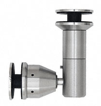 CRL Brushed Stainless 90 Degree Swivel Glass-to-Glass Fitting for 1/2&quot; Glass | RB55SBS