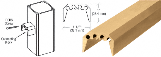 C.R. Laurence CRL  200, 300, 350, and 400 Series 1&quot; Rail Connecting Block | RCB2