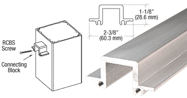C.R. Laurence CRL 1&quot; Standard Post Rail Connecting Block | RCB4