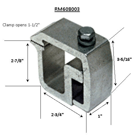 CRL-Automotive CRL Truck Cap C-Clamp for Caps with Aluminum Rail  | RM608003