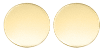 C.R. Laurence CRL Polished Brass 2&quot; Blank Round Glass Presence Indicator Set | RPPBPB