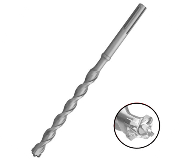 3/4&quot; x 42&quot;  long Relton P202-12-42 Multiple Cutter Pyramid Point Hammer Bits with Spline Shank | R2021242