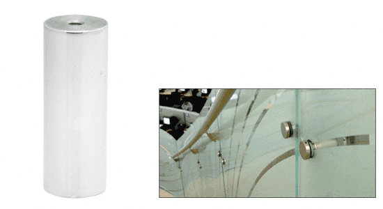 C.R. Laurence CRL Polished Stainless Standoff Base 1-1/2&quot; Diameter by 4&quot; Long | S0B1124PS