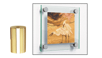 C.R. Laurence CRL Brass Standoff Base 1-1/4&quot; Diameter by 2&quot; Long | S0B1142BR