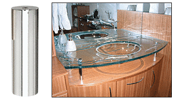 C.R. Laurence CRL Chrome Standoff Base 1-1/4&quot; Diameter by 4&quot; Long | S0B1144CH