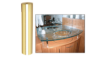 C.R. Laurence CRL Brass Standoff Base 1-1/4&quot; Diameter by 6&quot; Long | S0B1146BR