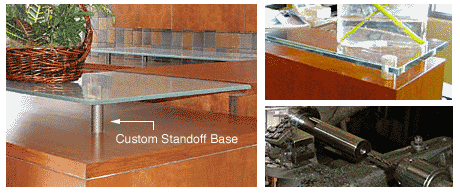 C.R. Laurence CRL 1-3/4&quot; Diameter Brushed Stainless Custom Standoff Base | S0B134CBS