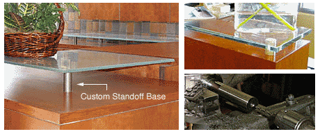 C.R. Laurence CRL 2&quot; Diameter Custom Polished Stainless Standoff Base | S0B2CPS