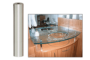 C.R. Laurence CRL Chrome Standoff Base 3/4&quot; Diameter by 6&quot; Long | S0B346CH