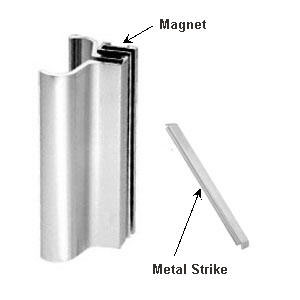 Brite Chrome Slip-On Handle For 3/16&quot; or 1/4&quot; for Frameless Pivot Door | S0H334CH | S0H334CH