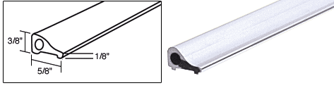C.R. Laurence CRL Satin Anodized Frameless Shower Door Tapered Threshold - 95 in long | S1L001A