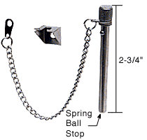 C.R. Laurence Aluminum Finish 2-3/4&quot; Nite-Lock Pin | S4066